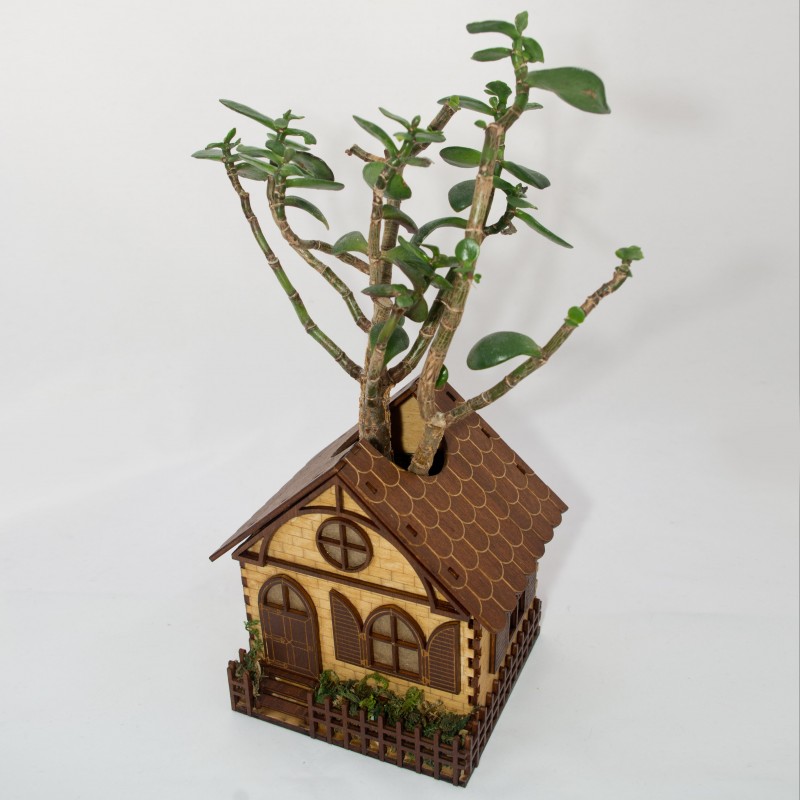 "Fairy house" flowerpot
