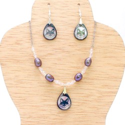 Fox mother-of-pearl jewelry