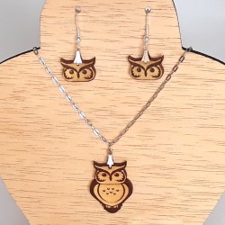 Owl wooden jewelry